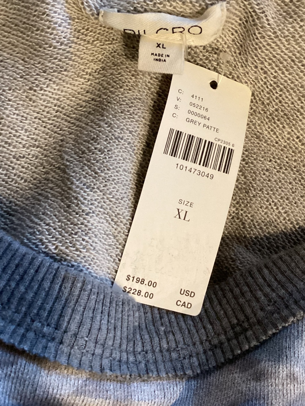 🏜️Anthropologie Embroidered Pullover Sweatshirt Pilcro New Grey XL Landscape - Picture 13 of 14
